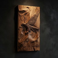 Live-Edge Eagle Wall Panel, Made to Order in Solid Wood, view 2 — view 2