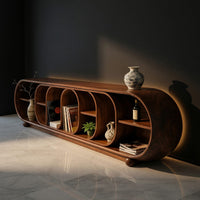 Loopform Media Console with Nested Open Shelving, view 2