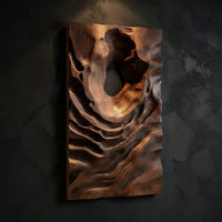 Old Root Burl Walnut Wall Panel with an Open Knot, view 2 — view 2