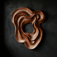 Inward Current, a Carved Walnut Wall Sculpture, view 2 — view 2