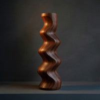 Solid Wood Sculpture Wall Art Mid Century Abstract Home, view 2