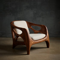 Solid Wood Chair Sculptural Lounge Patio, view 2
