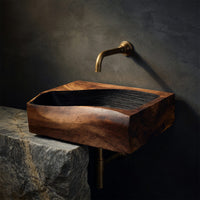 Solid Wood Sink Vanity Farmhouse Wall Mounted Bathroom Warm Bathroom, view 2