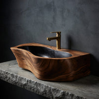 Solid Wood Sink Vanity Wall Mounted Bathroom Compact Bathroom, view 2