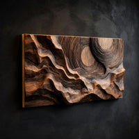 River and Sun in One Walnut Slab, Carved Wall Art, view 2 — view 2