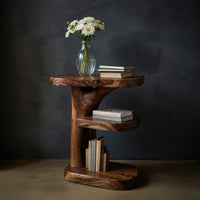 Solid Wood Nightstand With Storage Shelf Bedroom, view 2
