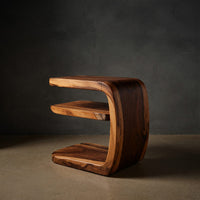 Modern Handcrafted Solid Wood Side Table For Furniture Decor, view 2