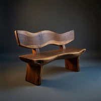 Solid Wood Outdoor Garden Bench Live Edge Entryway Natural Home Interiors, view 2