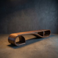 Scandinavian Sculptural Tv Console For Resort Interior Space, view 2