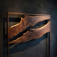 Solid Wood Headboard Artistic Live Edge Bedroom Centerpiece 1, view 2