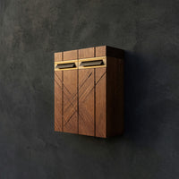 Solid Wood Mailbox Post Solid Sculpture Outdoor Rustic Patio, view 2