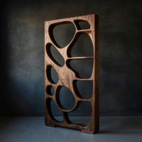 Solid Wood Room Divider Openwork With Display Shelves Living, view 2