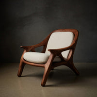 Solid Wood Chair Handcrafted Accent Living Room, view 2