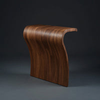 Solid Wood Teak Outdoor Table Sculptural Curved Console Entryway Living Room, view 2