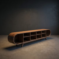 Contemporary Sculptural Tv Stand For Penthouse Living Room, view 2