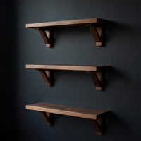 Solid Wood Natural Wood Floating Shelves Handcrafted Solid Shelf Living Room, view 2
