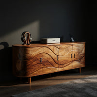 Where the Sound Settles: A Carved Wave Media Console, view 2
