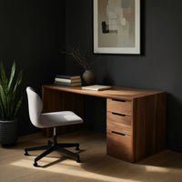 Straight-Grain Walnut Desk for a Working Home Office, view 2