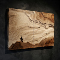 A Single Log, Opened Out Into a Canyon Wall Panel, view 2 — view 2