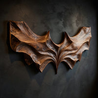 Bat With Open Wings, Carved Wood Wall Art, Made to Order, view 2 — view 2