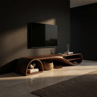 Driftwave Media Console with a Low Arched Base, view 2