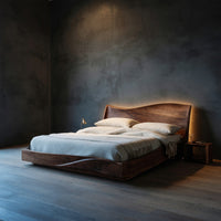 Solid Wood Bed Frame Handcrafted Bedroom Interiors, view 2