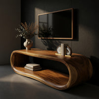 Made of One Unbroken Curve: A Sculptural TV Console, view 2