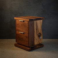 Solid Wood Nightstand Sculptural Bedroom Home, view 2