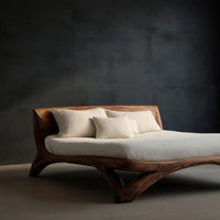 Solid Wood Bed Frame Minimalist Platform Bedroom, view 2