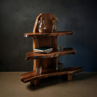 Solid Wood Standing Shelf Handmade Spice Kitchen Storage, view 2