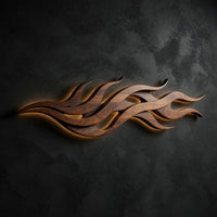 Braided Current Walnut Wall Relief, Low and Long, view 2 — view 2