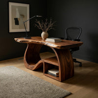 Wavecrest Desk, Hand-Shaped from Solid Hardwood, view 2