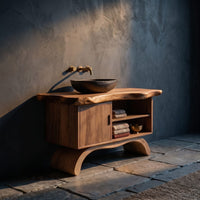 Solid Wood Bathroom Vanity Double Sink Master, view 2