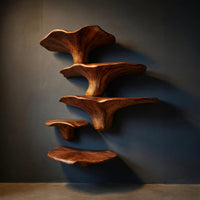 Solid Wood Mushroom Shelf Solid Entryway Design Display, view 2