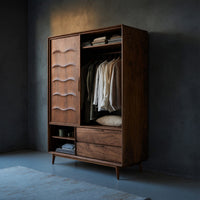 Solid Wood Wardrobe With Drawers Bedroom, view 2