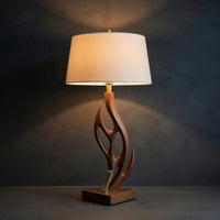Organic Carved Wood Lamp Branch Design For Above Bed Decor, view 2
