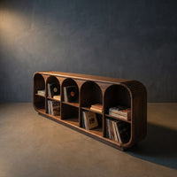 Minimalist Sculptural Tv Stand For Media Room Interior, view 2