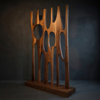 Solid Wood Room Divider Sculptural With Artistic Carved Bedroom, view 2