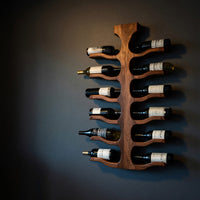 Solid Wood Wine Rack Wall Mounted Bar Storage, view 2