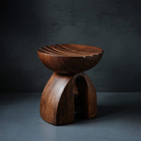 Solid Wood Teak Shower Bench Rustic Bathroom Seating, view 2