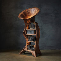 Solid Wood Record Player Stand Handcrafted Entryway, view 2