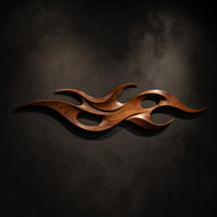 Lowtide Wave Wall Sculpture in Backlit Walnut Grain, view 2 — view 2