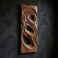 Slim Carved Wall Sculpture for a Narrow Entryway, view 2 — view 2