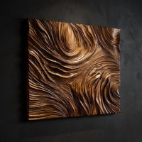 Whorls and Ridges Carved Into a Square Wall Panel, view 2 — view 2