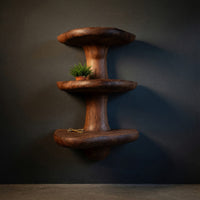 Solid Wood Mushroom Shelf Farmhouse Handcrafted Entryway, view 2