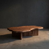 Organic Coffee Table With Cloud Shaped Tabletop For Home Decor, view 2