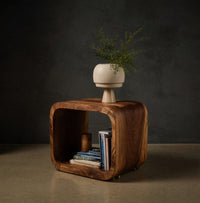 Solid Wood Nightstand Scandinavian Bedroom, view 2