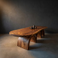 Scandinavian Live Edge Dining Table For Open Dining Area, view 2