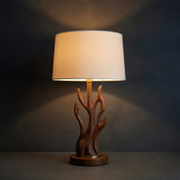 Rustic Wood Wall Light With Undulating Shape For Bedroom Decor, view 2
