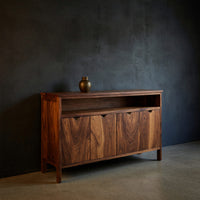 Solid Wood Sideboard With Open Upper Shelf Home, view 2